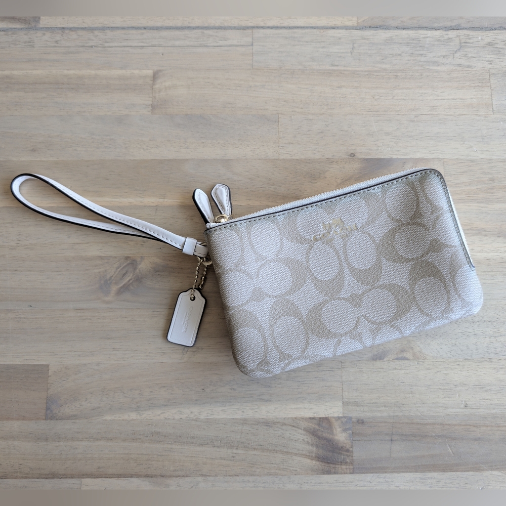 COACH Corner Zip Wristlet